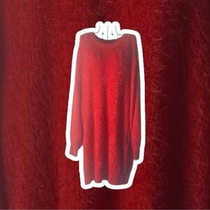 Eloquii Bold Red Fuzzy Sweater Dress